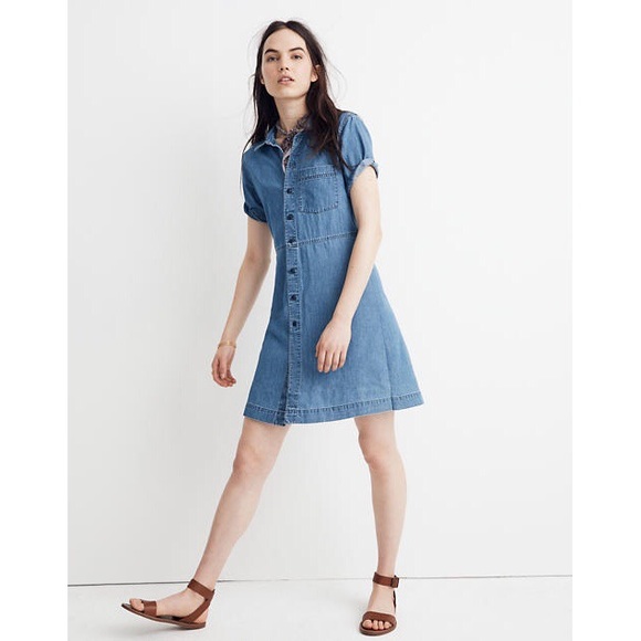 Madewell Dresses & Skirts - NEW Madewell Denim Waisted Shirtdress Penview Wash